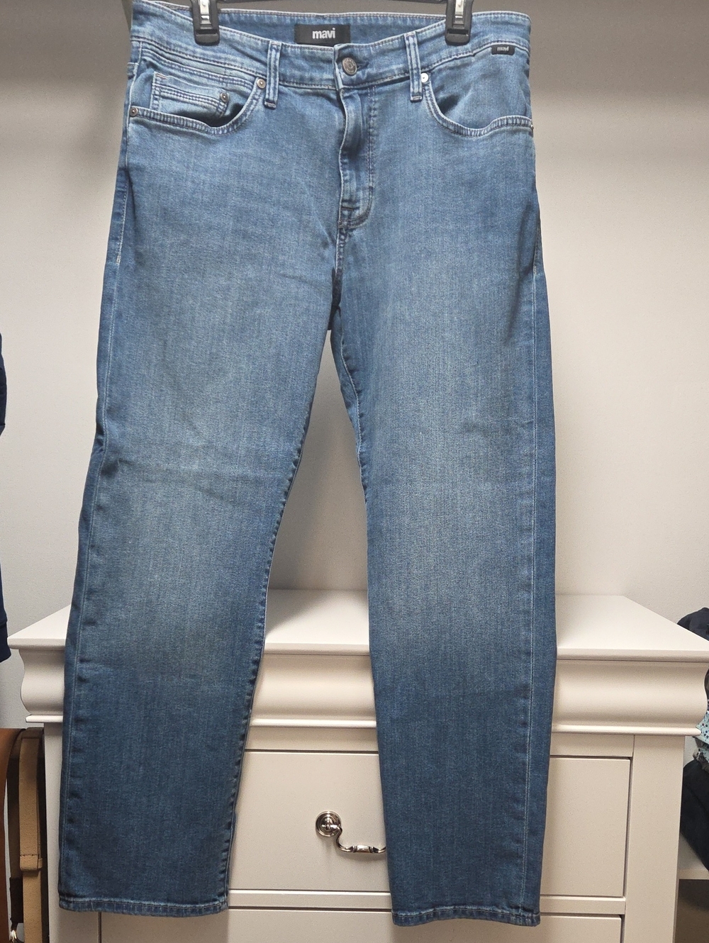 Mavi Straight Leg Jeans in Light Blue Wash